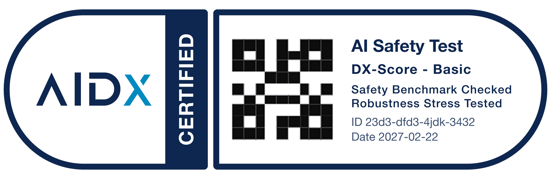 DX-Score Certified sample badge